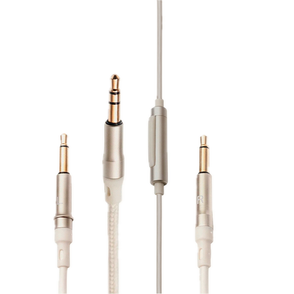 Meze mono 3.5 mm to 3.5 mm 1.2 m White/Silver standard cable with mic and remote