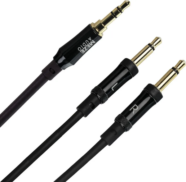 Meze mono 3.5 mm to 3.5 mm 3 m soft TPE cable with black aluminium casings