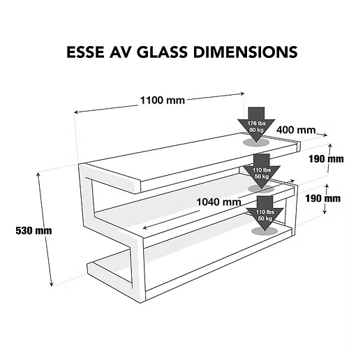 NorStone Esse TV AV Møbel Sort satin