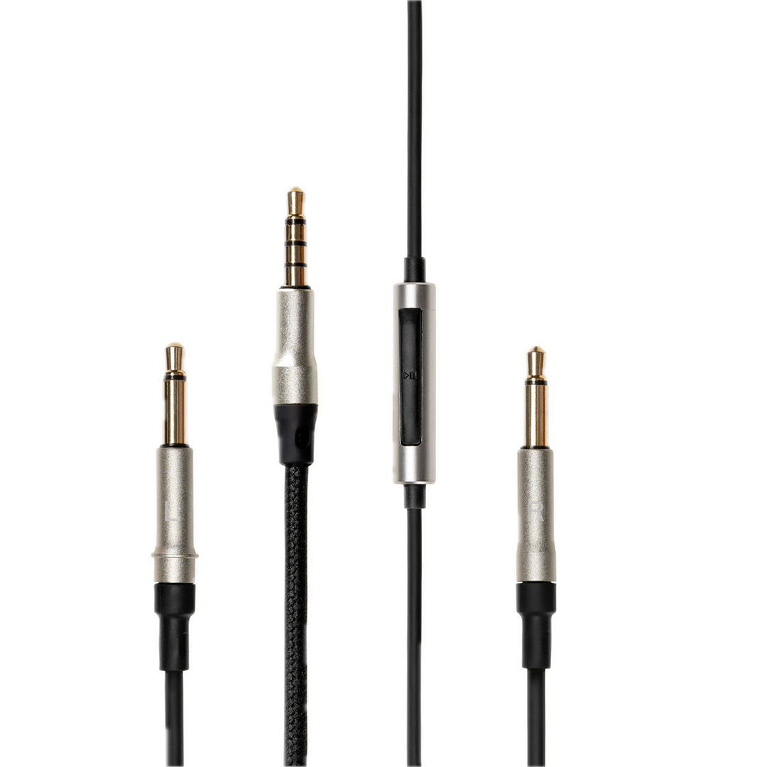 Meze mono 3.5 mm to 3.5 mm 1.5 m Black/Silver standard cable with mic and remote