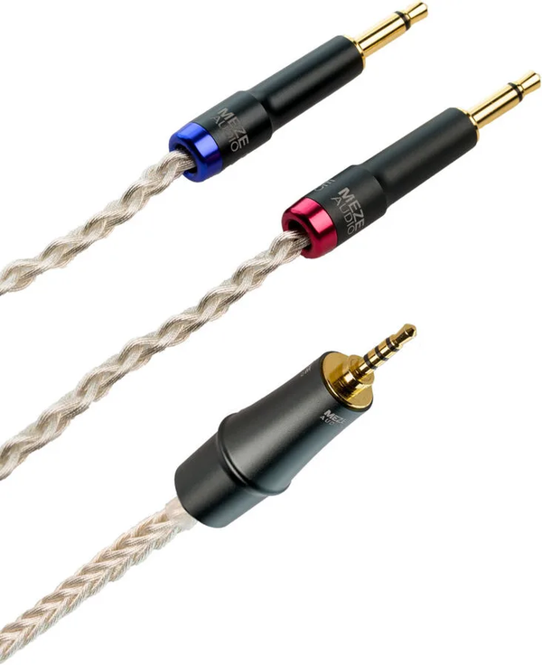 Meze mono 3.5 mm to 2.5 mm balanced silver plated PCUHD premium cable