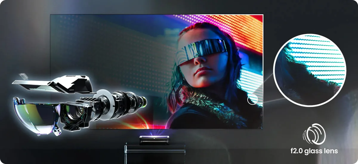 AWOL LTV-3000 Pro 4K 3D RGB Ultra Short Throw Laser Projector