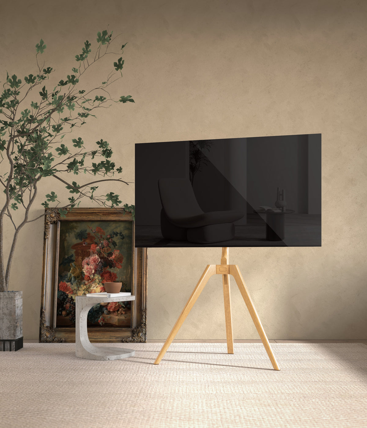 NorStone Vision Wood Tripod TV Stand