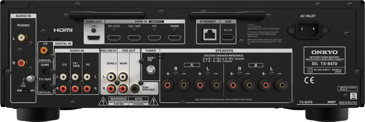Onkyo TX-8470 Stereonetværksreceiver