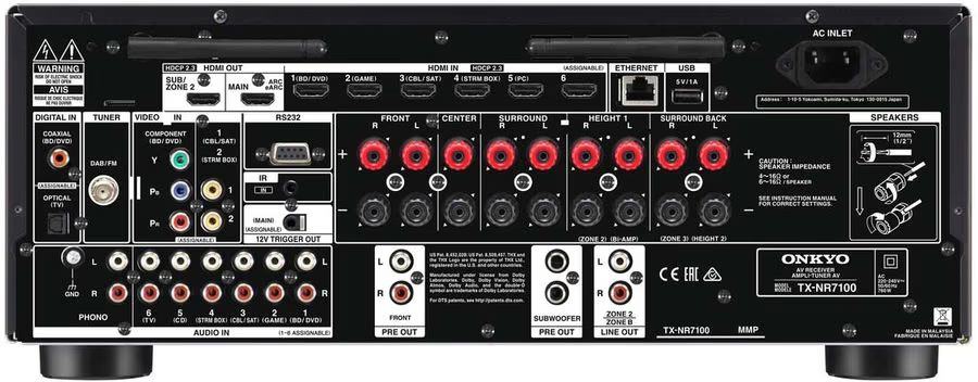 Onkyo TX-NR7100 9-2 Kanal Netværks AV Receiver Sort