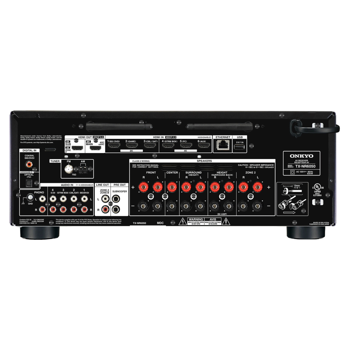 Onkyo TX-NR6050 7.2 Kanal AV Receiver med Wifi
