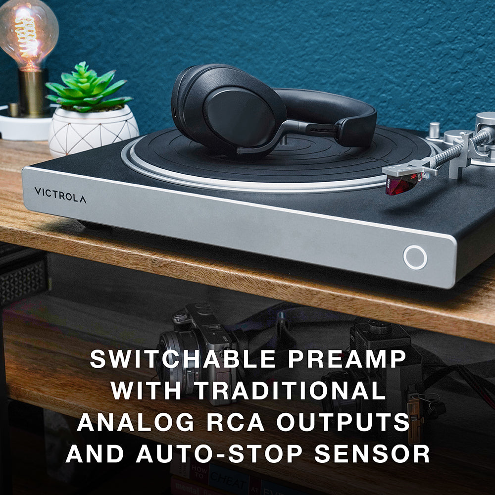 Victrola VPT-2500 Hi-Res Carbon Black-Silver med BT