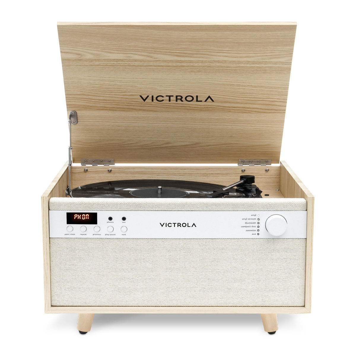 Victrola VTA-820SB Natural Pladespiller, CD, Kassette – OUTLET