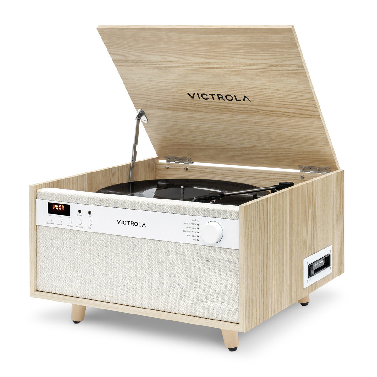 Victrola VTA-820SB Natural Pladespiller, CD, Kassette – OUTLET