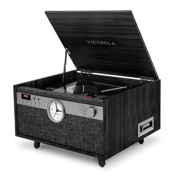 Victrola VTA-830SB Century with Clock - Pladespiller - CD - Kassette